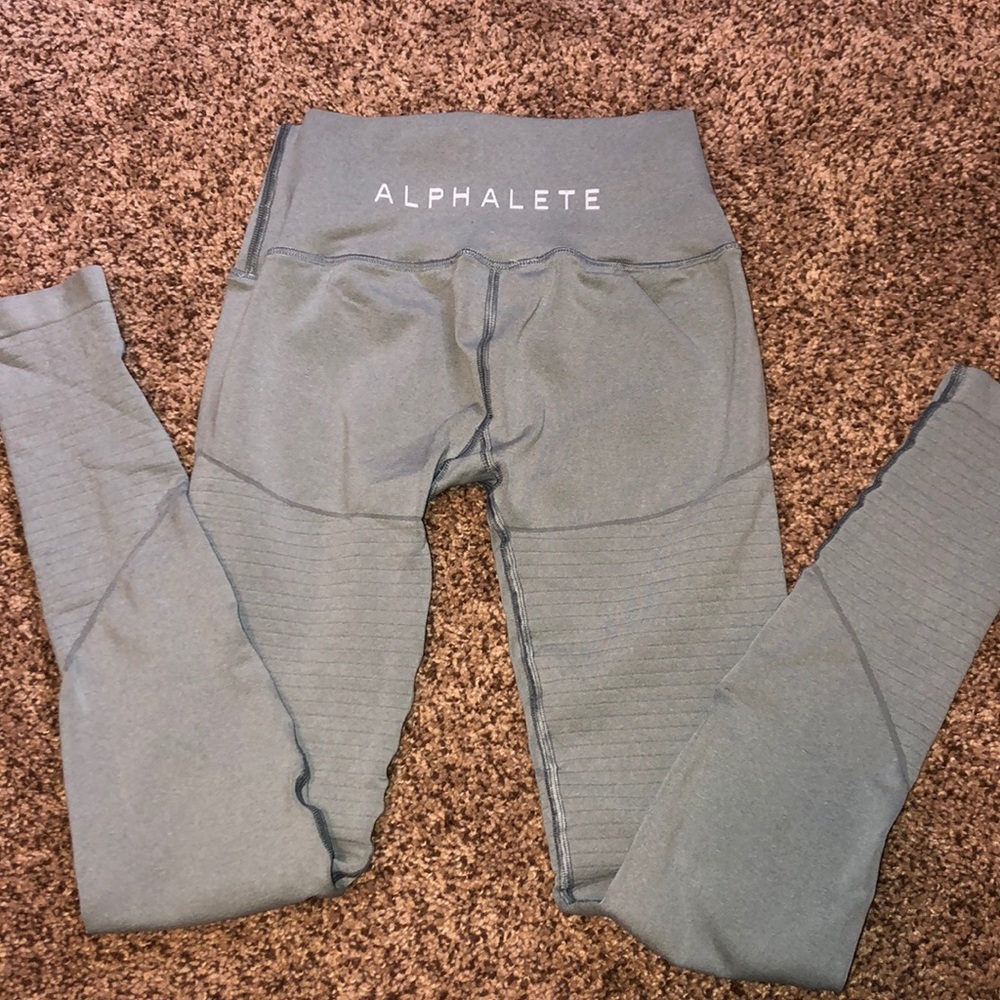 Grey Alphalete Leggings -Cool Grey V1